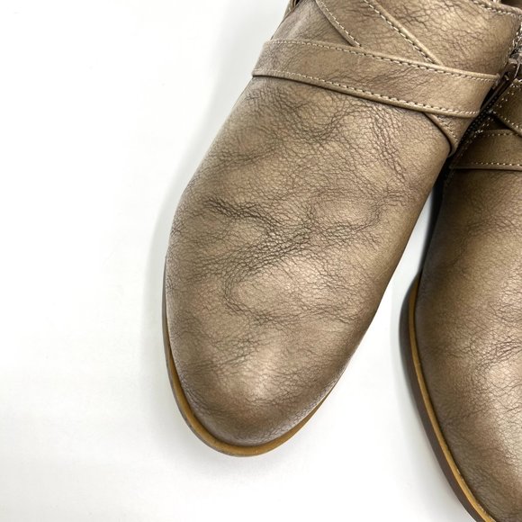 Lifestride Womens Size 7.5 Brown Faux Vegan Leather‎ Ankle Boots Booties Shoes - Picture 4 of 13